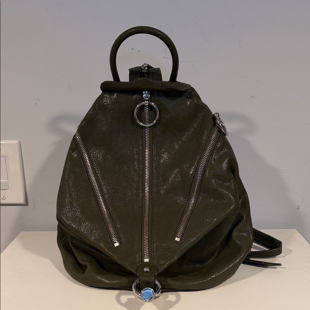 Rebecca Minkoff Julian Backpack Stylish Olive Green Backpack